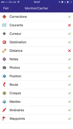 Capture d'écran de Imray Navigator sur iPhone 2