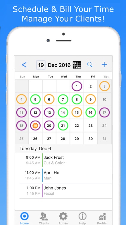 Scheduler Time Calendar Invoicing & Client Manager