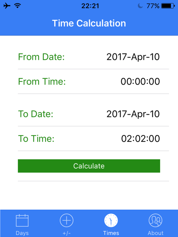 Day Calculator Elite iPad screenshot