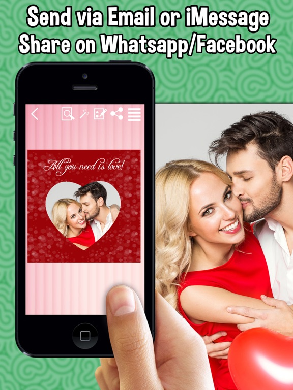 Valentine's Day Frames Photo Collage Editor iPad screenshot 5 - Photo & Video app