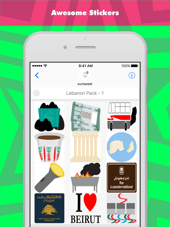 Screenshot #5 pour Lebanon Pack - 1 stickers by Suri Sweet