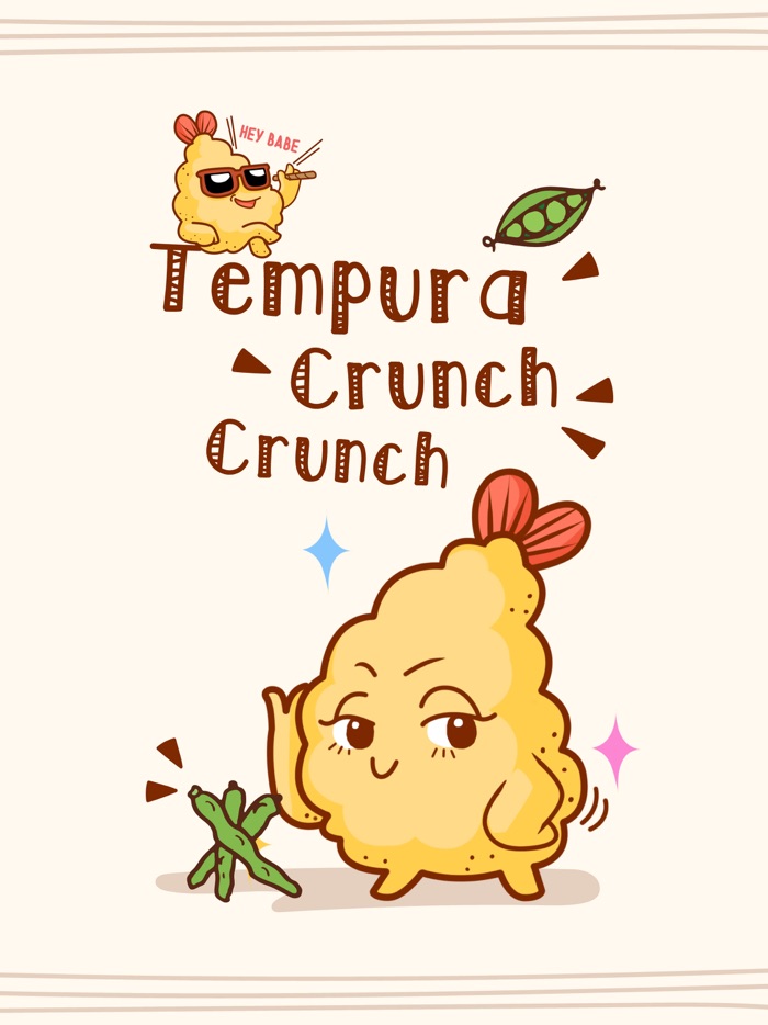 Tempura Crunch Crunch stickers
