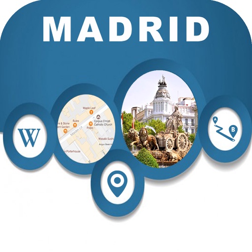 Madrid Spain City Offline Map Navigation EGATE iOS App