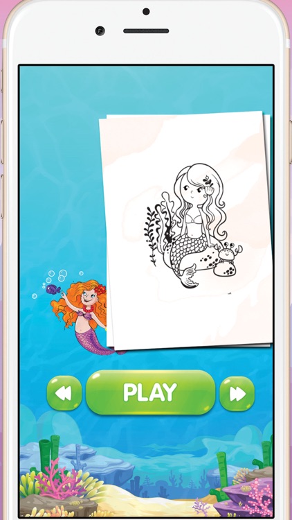 Mermaid little friend coloring book