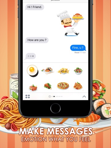 Art Emoji Food & Drink Stickers iMessage ChatStickのおすすめ画像2