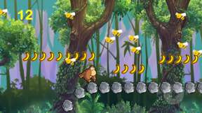 monkey jump & run adventure in banana forest screenshot