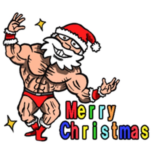 Gymnastic Santa Claus Stickers