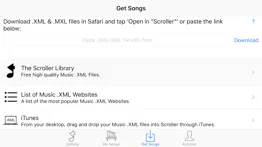 How to cancel & delete scroller: musicxml sheet music reader 2