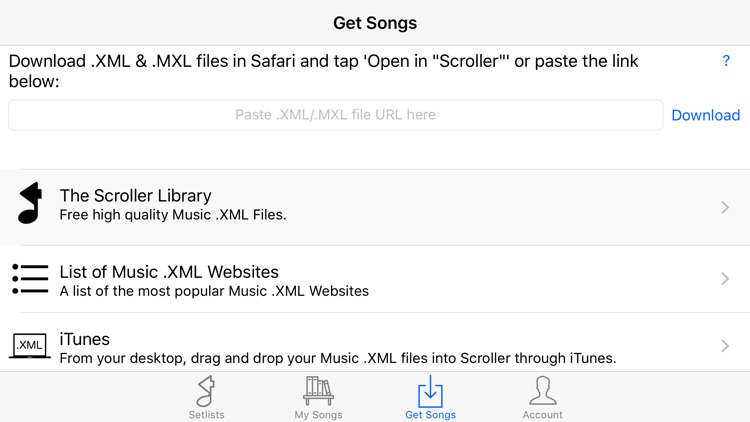 Scroller: MusicXML Sheet Music Reader