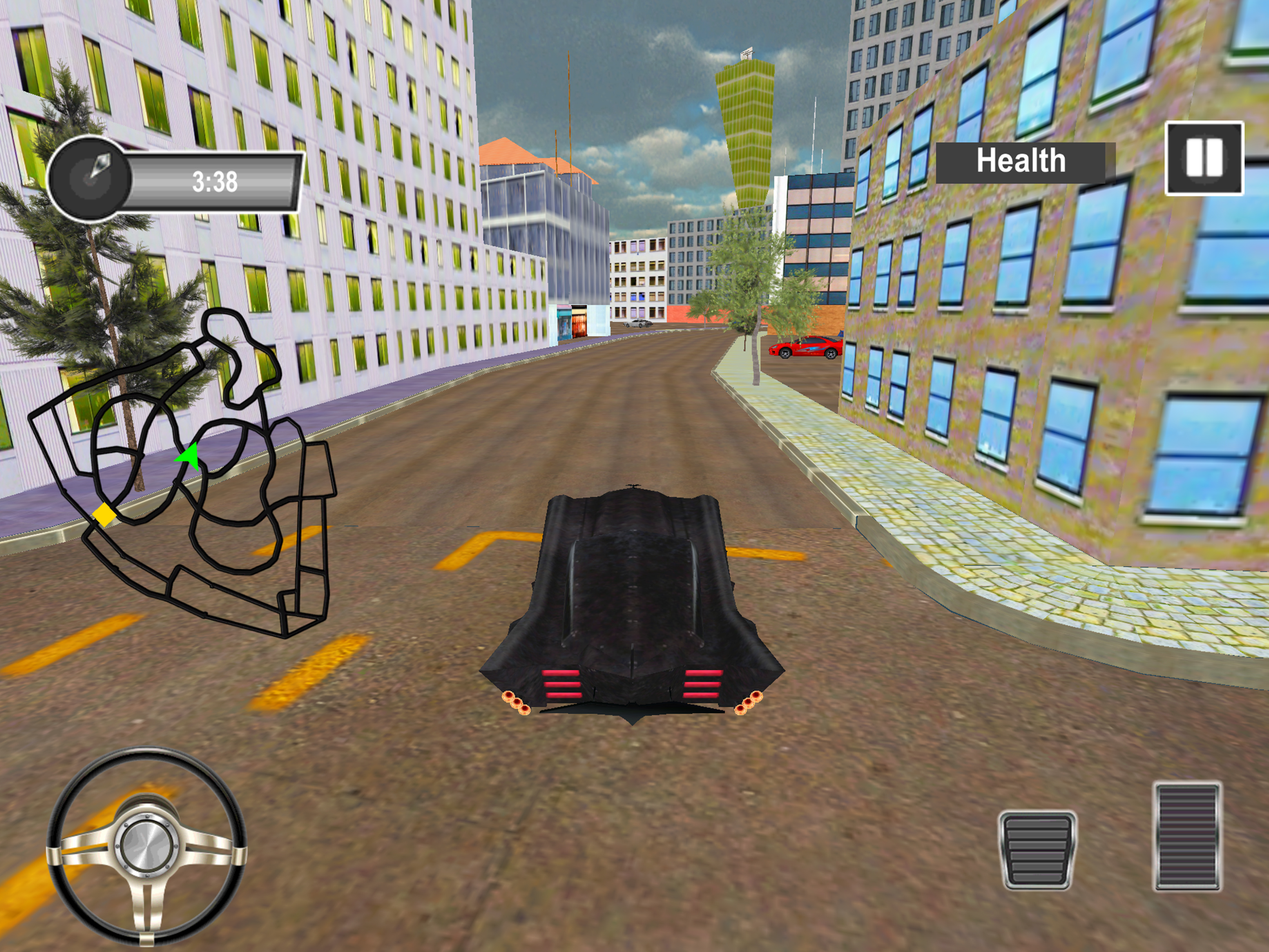 Real Bat Car Driving Simulator – Fast Race on Road