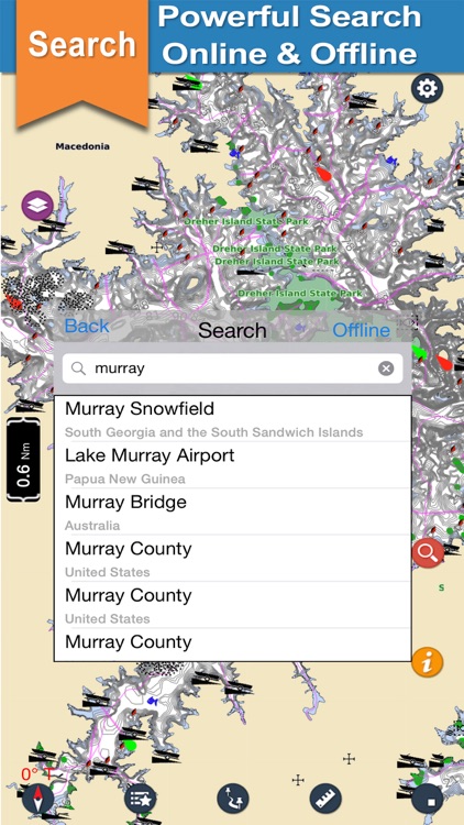 Murray Lake GPS offline nautical chart for boaters screenshot-3