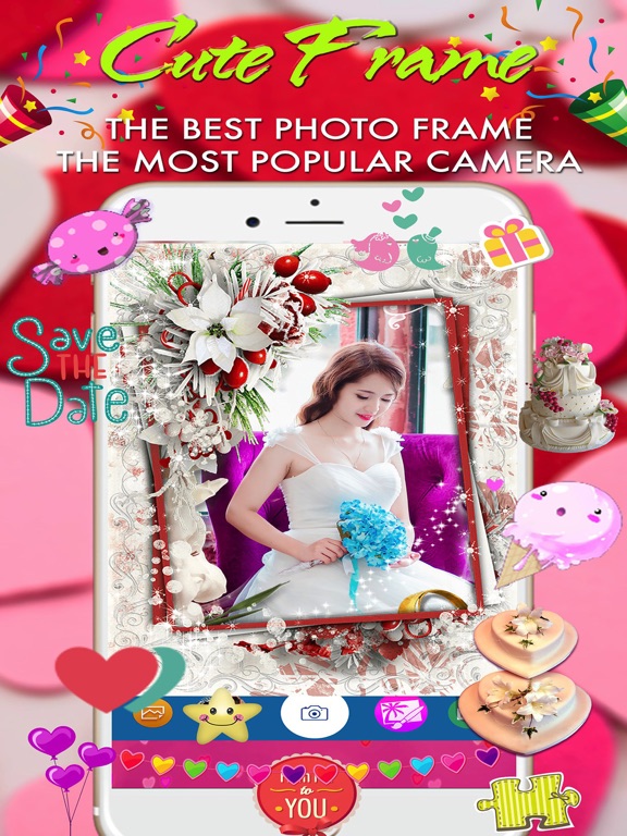 Women Day Photo Frame -Wonder Photo,Camera sticker iPad screenshot 4 - Photo & Video app