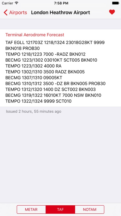AirWeather - Airport METAR, TAF & NOTAM Data