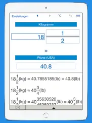pound in kilogramm und kg in lb gewichtsumrechner ipad bildschirmfoto 4
