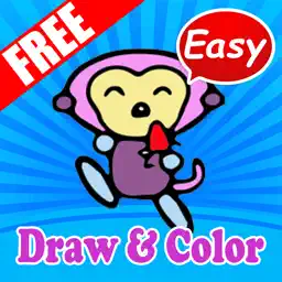 Easy Animals How to Draw and Color for kids app icon