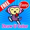 Icon Easy Animals How to Draw and Color for kids