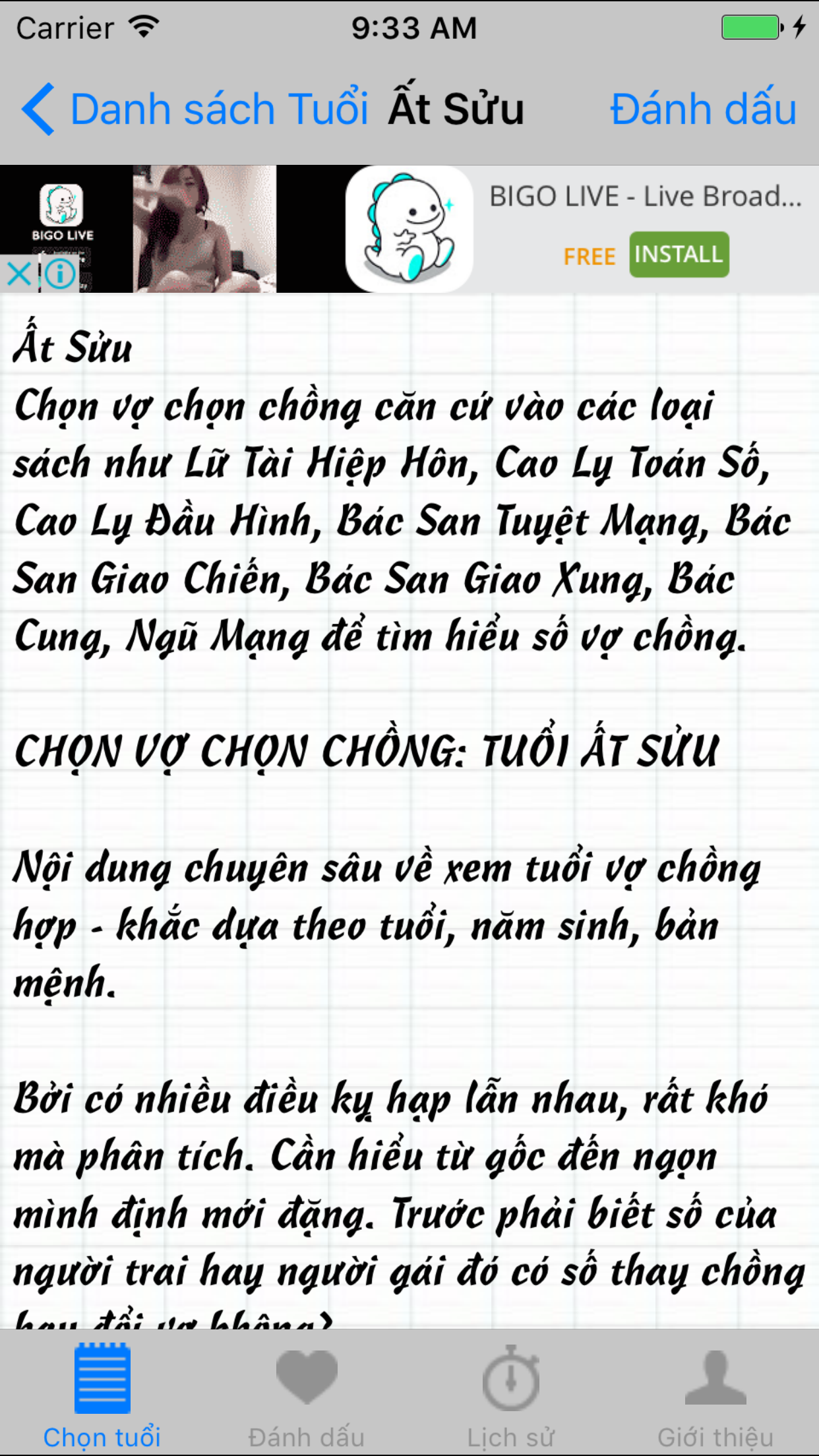 Chọn Tuổi Vợ