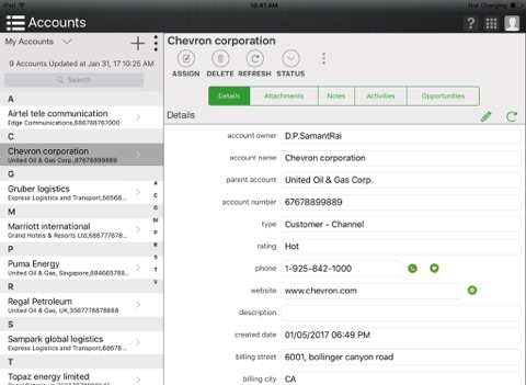 Mobile CRM+ for Salesforce CRM (iPad) screenshot 3