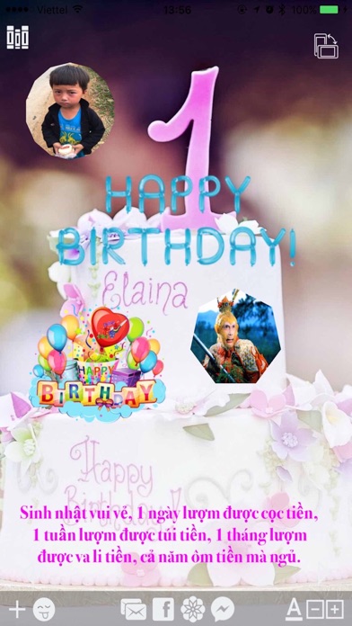 Screenshot #2 pour Làm thiệp Chúc Mừng Sinh Nhật hay nhất 2017