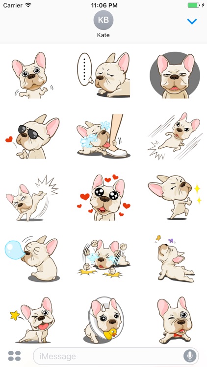 Otis The Naughty Frienchie Dog Sticker