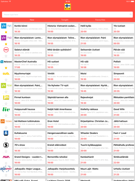 Screenshot #4 pour TV-Ohjelmat Suomi => Finland (FI)