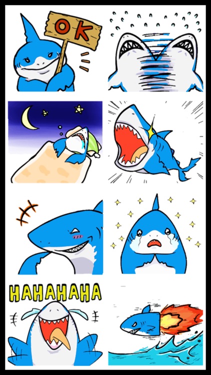 White Shark Stickers