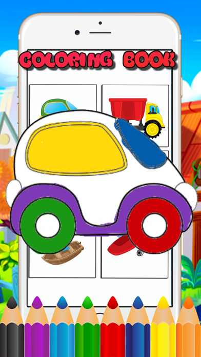 How to cancel & delete Drawing Car and Trucks Coloring Book for Kids Game from iphone & ipad 4