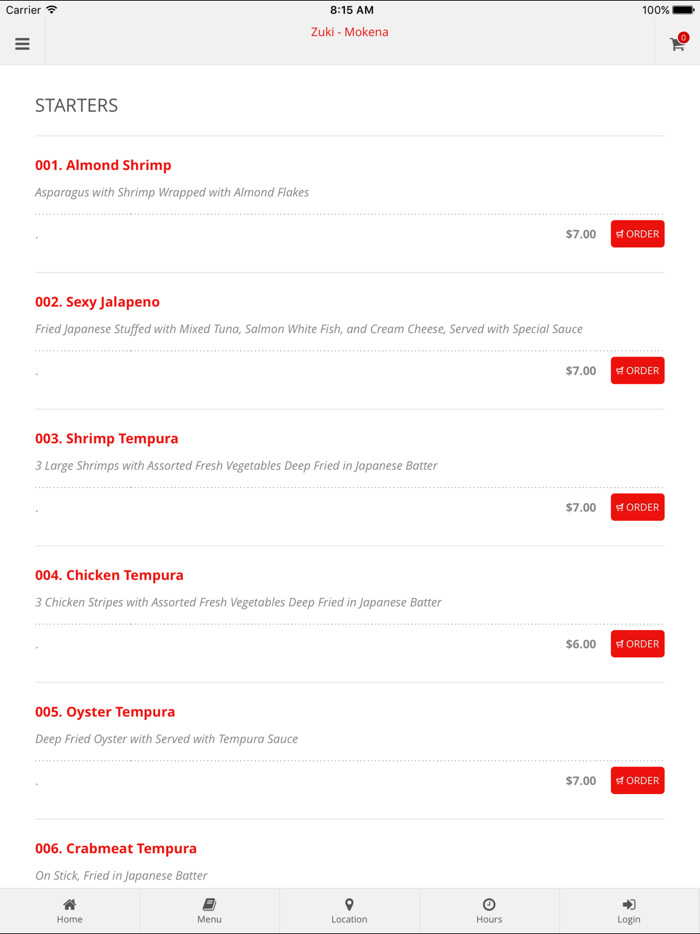 Zuki Mokena Online Ordering