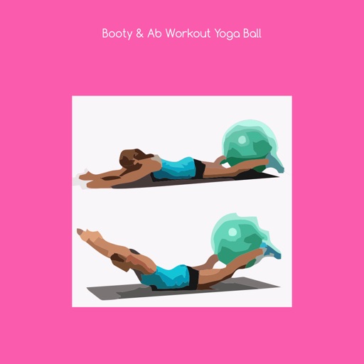 Booty and ab workout yoga ball icon