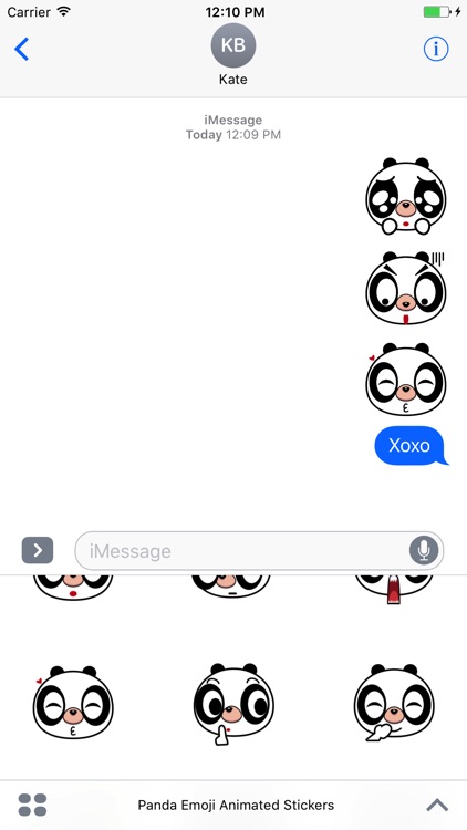 Panda Emoji Animated Stickers For iMessage screenshot-3