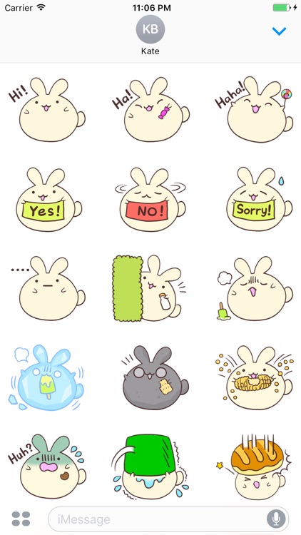 Fluffy The Funniest Rabbit Stickers