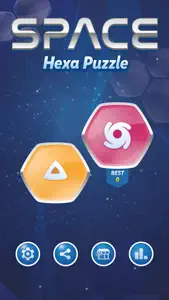 Space Hexa Puzzle screenshot #1 for iPhone