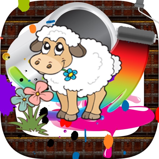 Farm animal pait : coloring pages for girls & boys