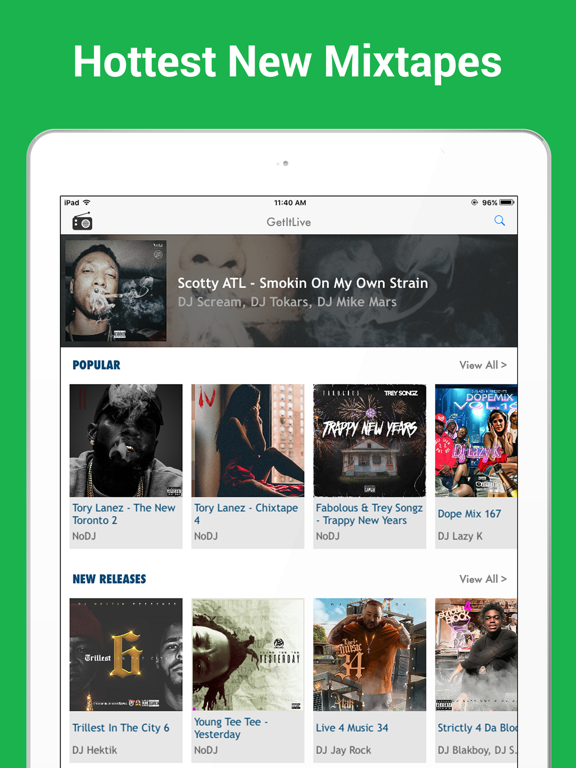 Screenshot #4 pour GetItLive - rap/hiphop livemixtapes & radio