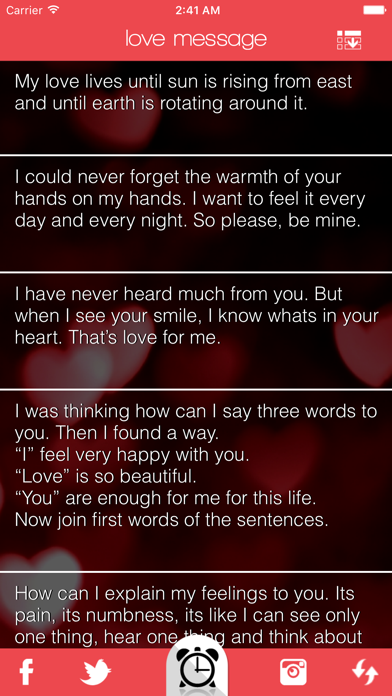 Screenshot #1 pour the best love messages