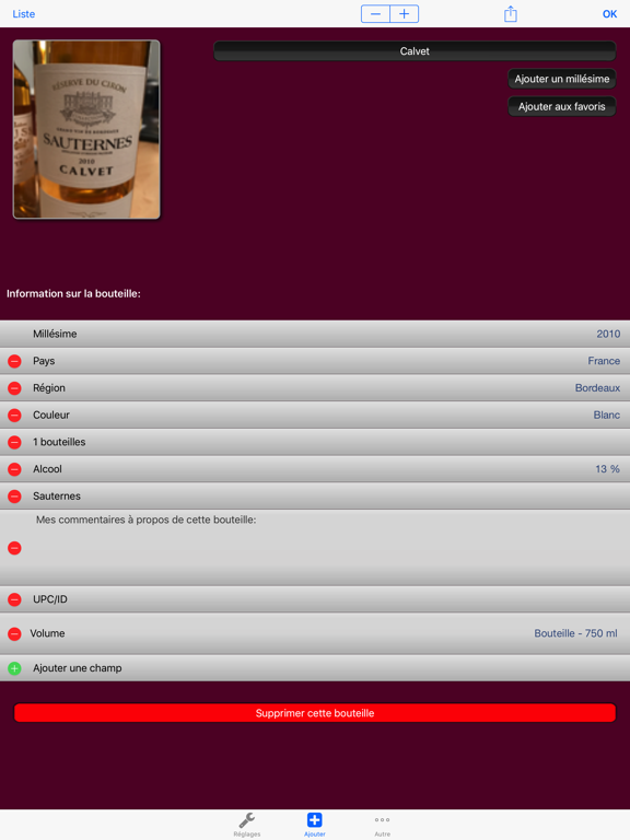 Screenshot #6 pour Wine Cellar HD