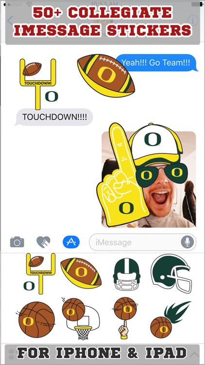 Oregon Ducks Stickers PLUS for iMessage