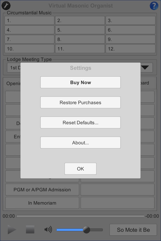 Virtual Masonic Organist screenshot 4
