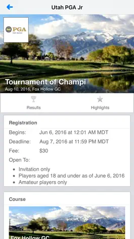 Game screenshot Utah PGA Junior Series mod apk