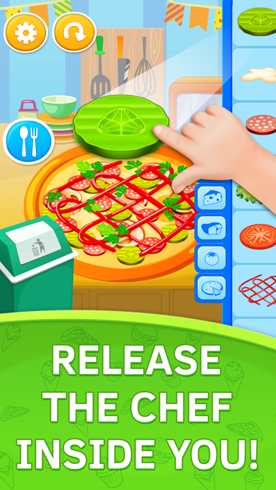 Screenshot #1 pour Baby Kitchen: Jeu de cuisine pizza pour bebe 3 ans