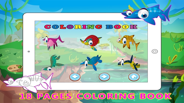 Water Dinosaur Learning - Kids Puzzle Color Pages screenshot-3