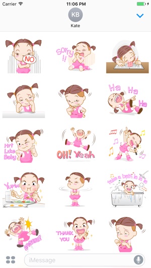 Nova The Funny Single Girl English Stickers(圖2)-速報App