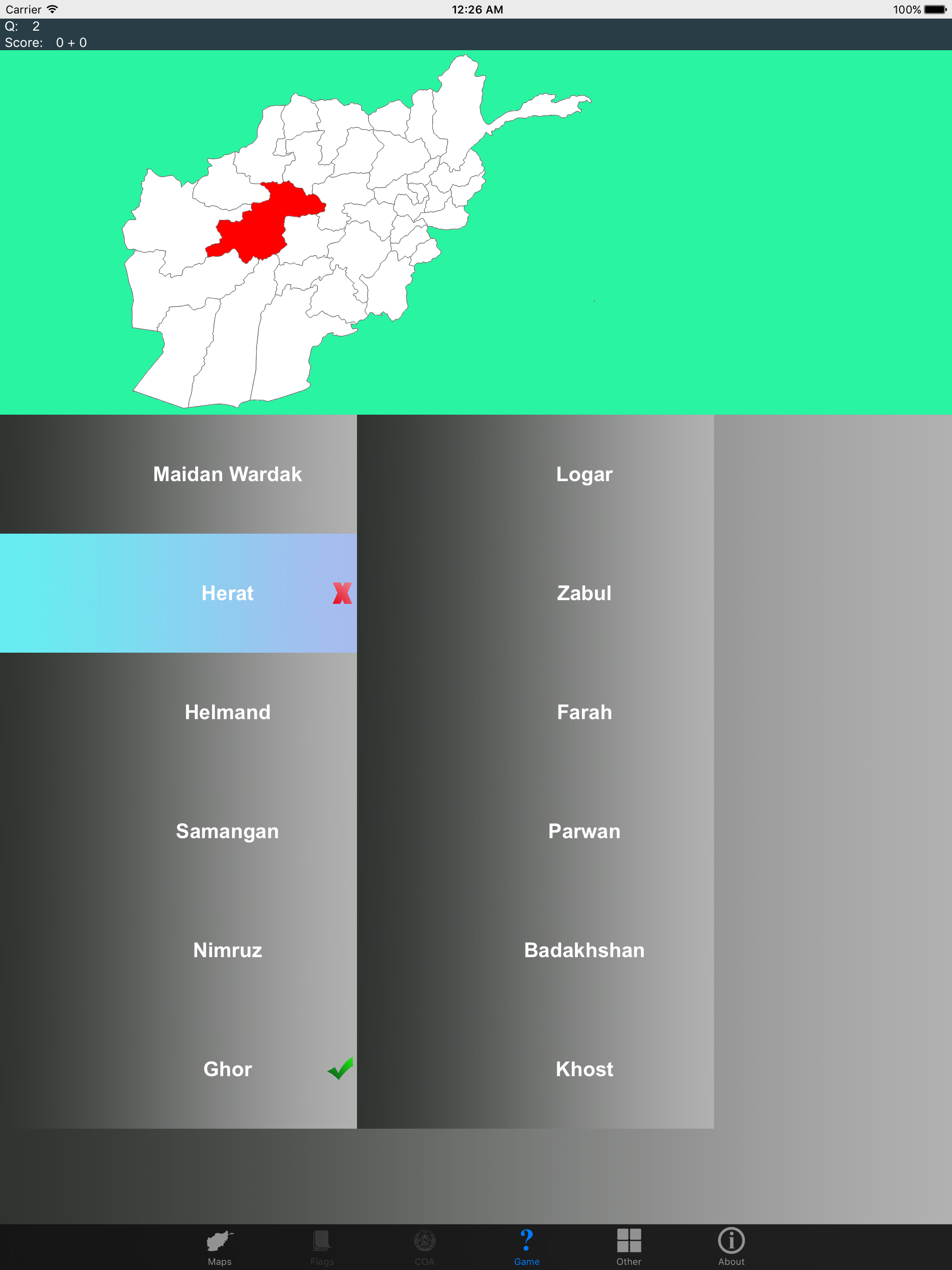 Afghanistan Province Maps and Capitals