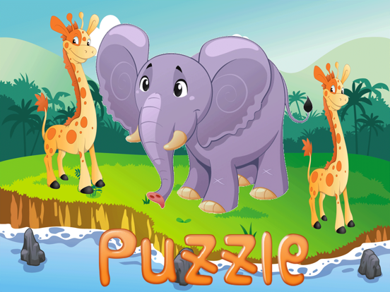 Elephant & Giraffe Puzzle Game Life Skill