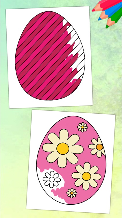 Easter eggs coloring pages for