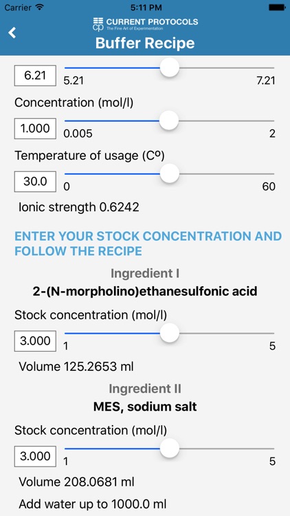 Biological Buffer Calculator