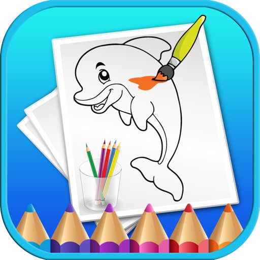 Sea Animals Coloring Book Games for Kids iOS App