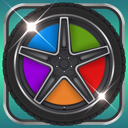 Twisty car wheels: "Spin them & match the colors" iOS App