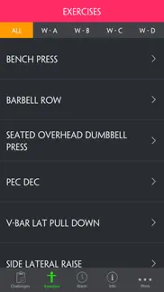 upper/lower 4 day gym bodybuilding split workout iphone screenshot 4