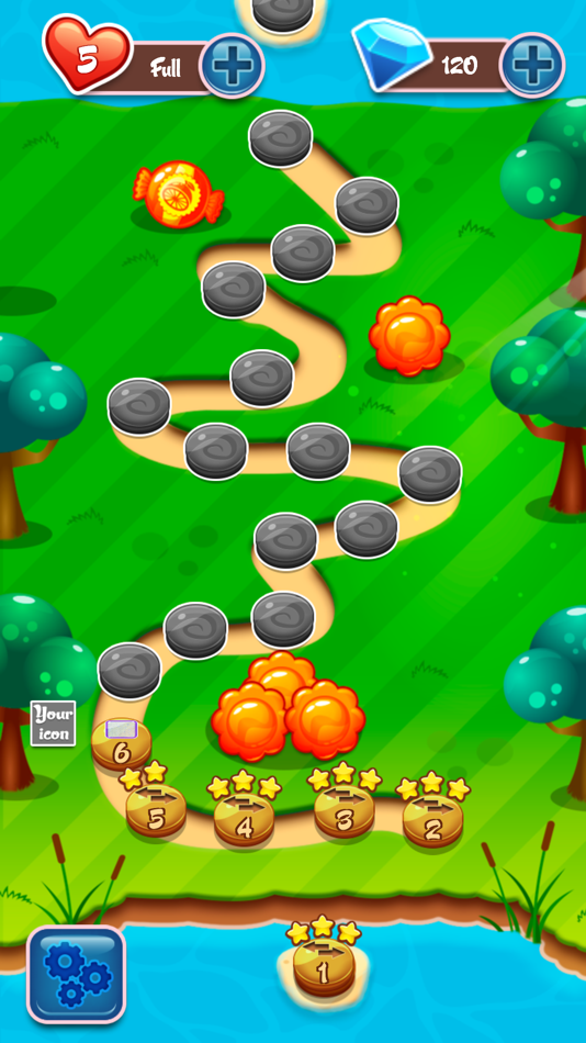 #2. 糖果消消乐-之开心果冻花园JellyGarden经典三消游戏 (iOS) 由: 登理 郝